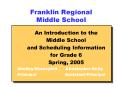 Franklin Regional Middle School PowerPoint PPT Presentation
