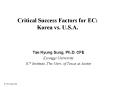Critical Success Factors for EC: Korea vs. U.S.A. PowerPoint PPT Presentation