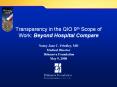 Transparency in the QIO 9th Scope of Work: Beyond Hospital Compare PowerPoint PPT Presentation