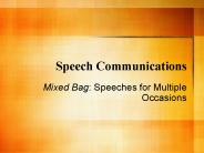 Speech Communications