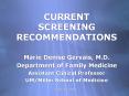 CURRENT SCREENING RECOMMENDATIONS PowerPoint PPT Presentation