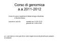 Corso di genomica a.a.2011-2012 PowerPoint PPT Presentation