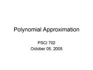 Polynomial Approximation