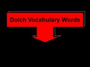 Dolch Vocabulary Words