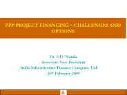 PPP PROJECT FINANCING 