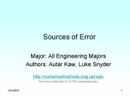 Sources of Error