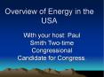 Overview of Energy in the USA PowerPoint PPT Presentation