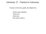 Astronomy 25 