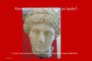 Pourquoi conserver le latin au lyc