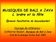 MUSIQUES DE BALI A JAVA L PowerPoint PPT Presentation