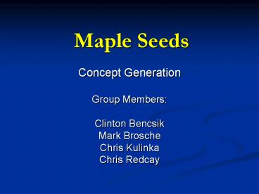 Maple Seeds