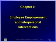 Employee Empowerment and Interpersonal Interventions