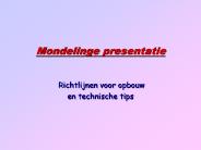 Mondelinge presentatie