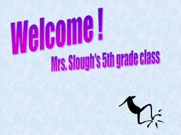 Mrs. Slough's 5th grade class
