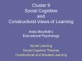 Cluster 9 Social Cognitive and Constructivist Views of Learning Anita Woolfolk PowerPoint PPT Presentation