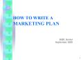 HOW TO WRITE A MARKETING PLAN PowerPoint PPT Presentation