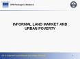 INFORMAL LAND MARKET AND URBAN POVERTY PowerPoint PPT Presentation