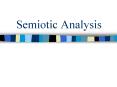 Semiotic Analysis PowerPoint PPT Presentation