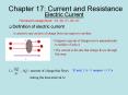 Chapter 17: Current and Resistance PowerPoint PPT Presentation