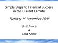 Simple Steps to Financial Success in the Current Climate Tuesday 1st December 2008 PowerPoint PPT Presentation