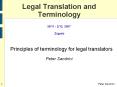 Legal Translation and Terminology PowerPoint PPT Presentation