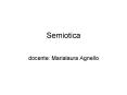 Semiotica PowerPoint PPT Presentation