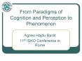 From Paradigms of Cognition and Perception to Phenomenon PowerPoint PPT Presentation