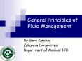 General Principles of Fluid Management PowerPoint PPT Presentation