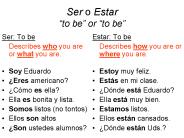 Ser o Estar 