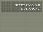 SISTEM PRODUKSI SAPI POTONG