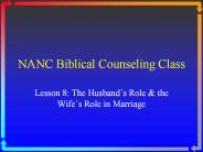 NANC Biblical Counseling Class