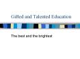 Gifted and Talented Education PowerPoint PPT Presentation