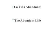 La Vida Abundante