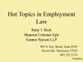 Hot Topics in Employment Law PowerPoint PPT Presentation