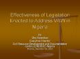 Effectiveness of Legislation Enacted to Address VAW in Nigeria PowerPoint PPT Presentation
