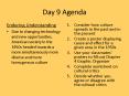 Day 9 Agenda PowerPoint PPT Presentation