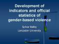 Development of indicators and official statistics of gender-based violence PowerPoint PPT Presentation