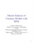Mixed Analysis of Variance Models with SPSS PowerPoint PPT Presentation