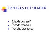 TROUBLES DE L