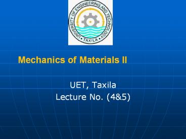 Mechanics of Materials II