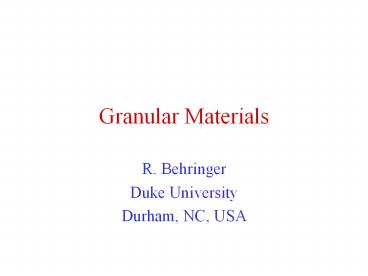 Granular Materials