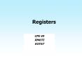 Registers PowerPoint PPT Presentation
