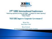 19th XBRL International Conference 