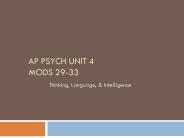 AP PSYCH UNIT 4 MODS 29-33
