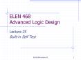 ELEN 468 Advanced Logic Design PowerPoint PPT Presentation