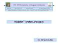 Register Transfer Languages PowerPoint PPT Presentation