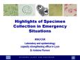 Highlights of Specimen Collection in Emergency Situations PowerPoint PPT Presentation