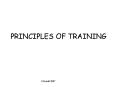 PRINCIPLES OF TRAINING PowerPoint PPT Presentation
