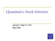 Quantitative Stock Selection