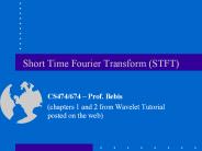 Short Time Fourier Transform (STFT)